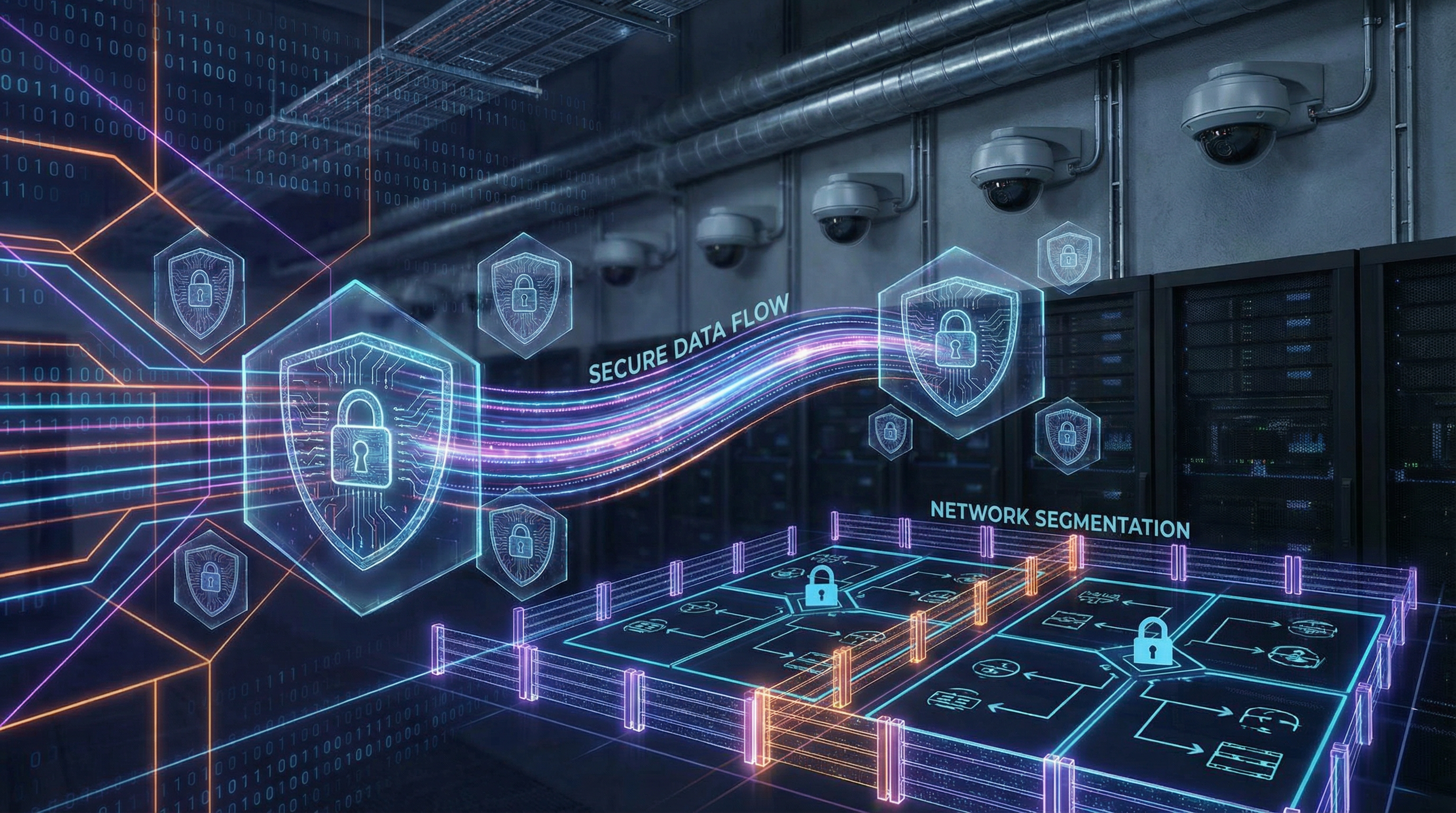 Segurança cibernética em sistema de CFTV IP industrial