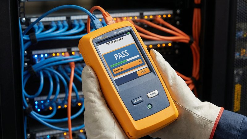 Certificação Fluke Networks de cabeamento estruturado com equipamento DSX